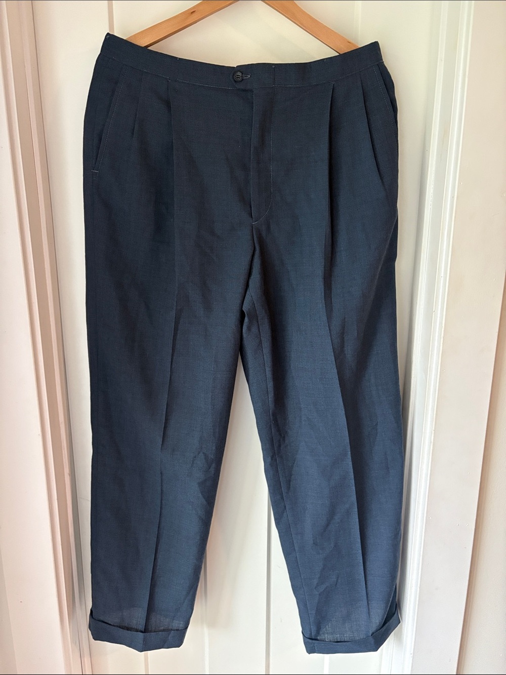 VTG SANSABELT Men’s Dress Pants in Navy Blue